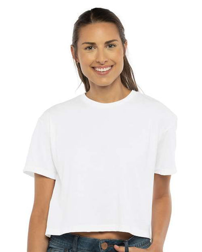 Next Level 1580 White — on model front
