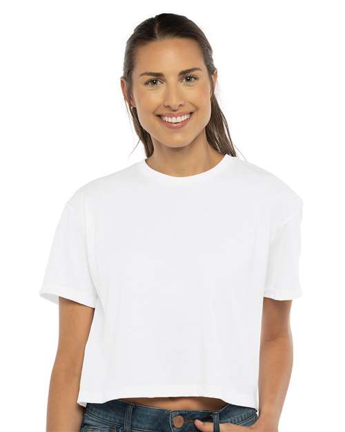 Next Level 1580 White — on model front