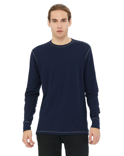 Men's Thermal Long-Sleeve T-Shirt - Navy / Gray