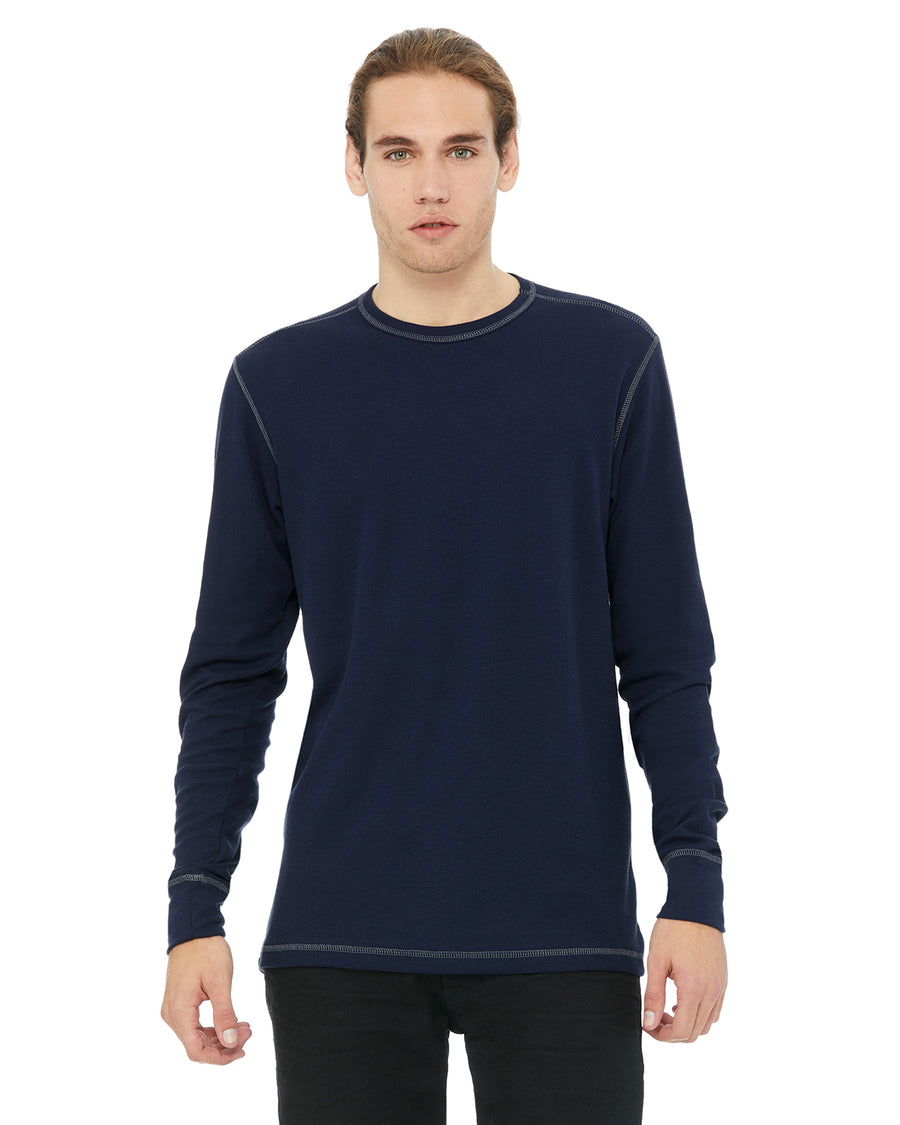 Men's Thermal Long-Sleeve T-Shirt - Navy / Gray