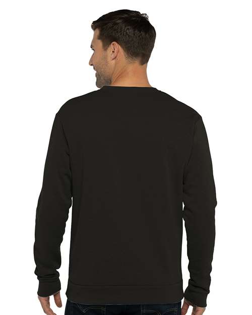 Next Level 9002 Heather Black — on model back