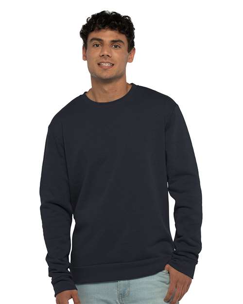Next Level 9002 Heather Midnight Navy — on model front