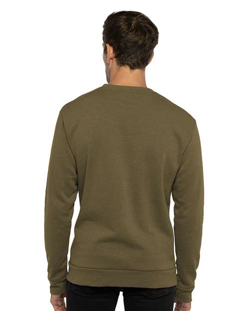 Next Level 9002 Heather Military Green — on model back