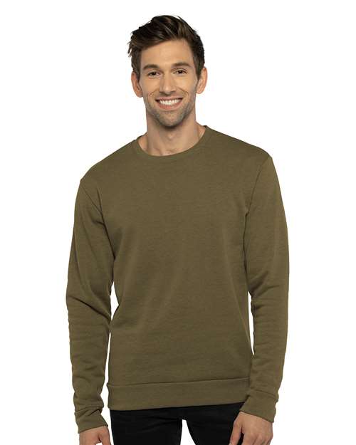 Next Level 9002 Heather Military Green — on model front