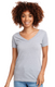 Next Level N1540 - Women's 'Junior fit' Ideal V - Heather Gray