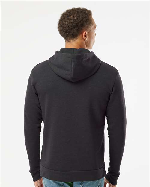 Next Level 9302 Heather Black — on model back