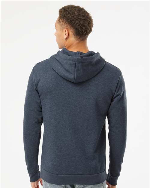 Next Level 9302 Heather Midnight Navy — on model back