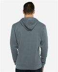 Next Level 9302 Heather Slate Blue — on model back