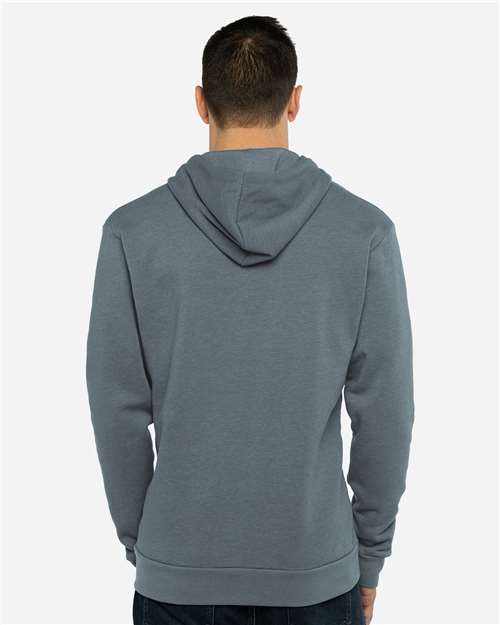 Next Level 9302 Heather Slate Blue — on model back