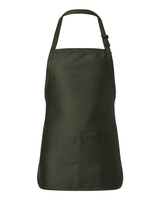 Full-Length Apron with Pouch Pocket - Forest