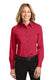Port Authority L608 - Women's Long Sleeve Easy Care Shirt - Red / Light Stone