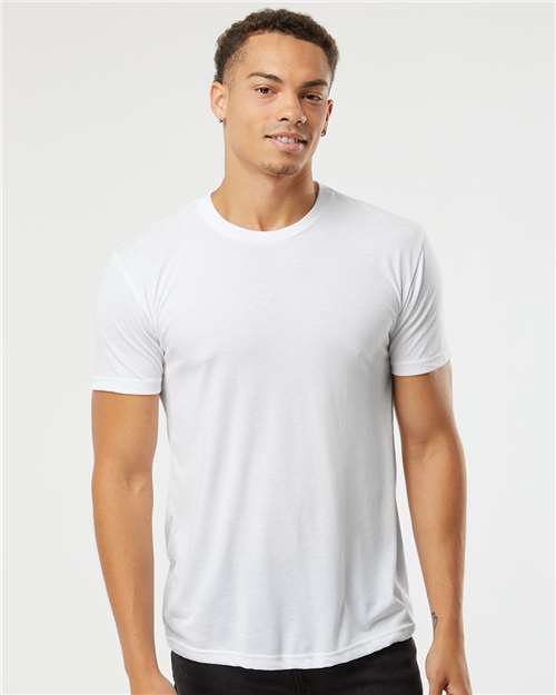 Next Level 6010 White — on model front