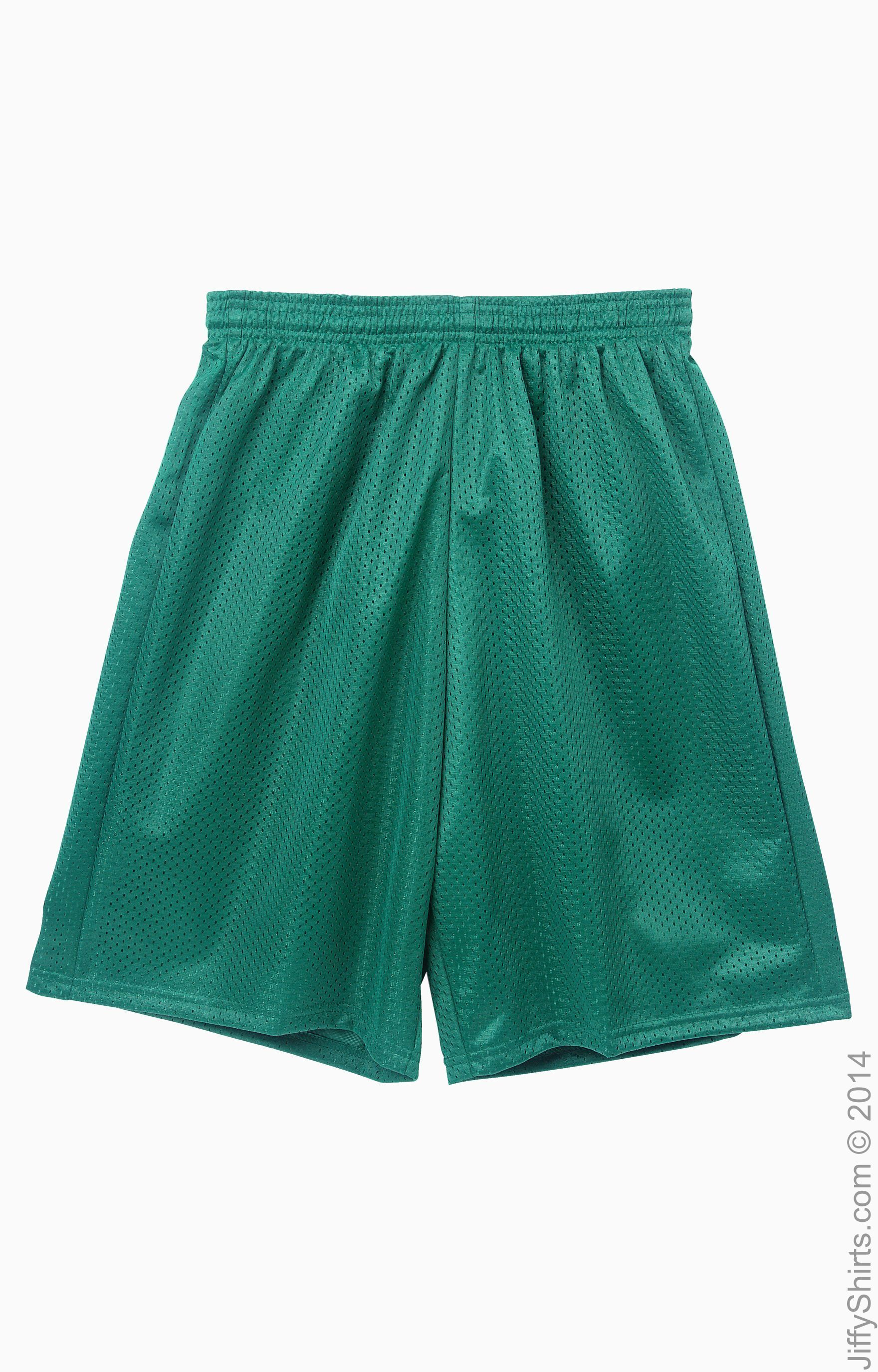 Unisex Nine Inch Inseam Mesh Short - Forest Green