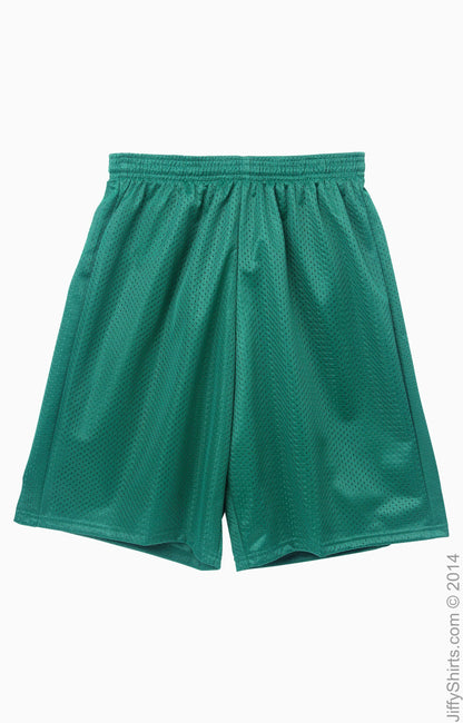 Unisex Nine Inch Inseam Mesh Short - Forest Green