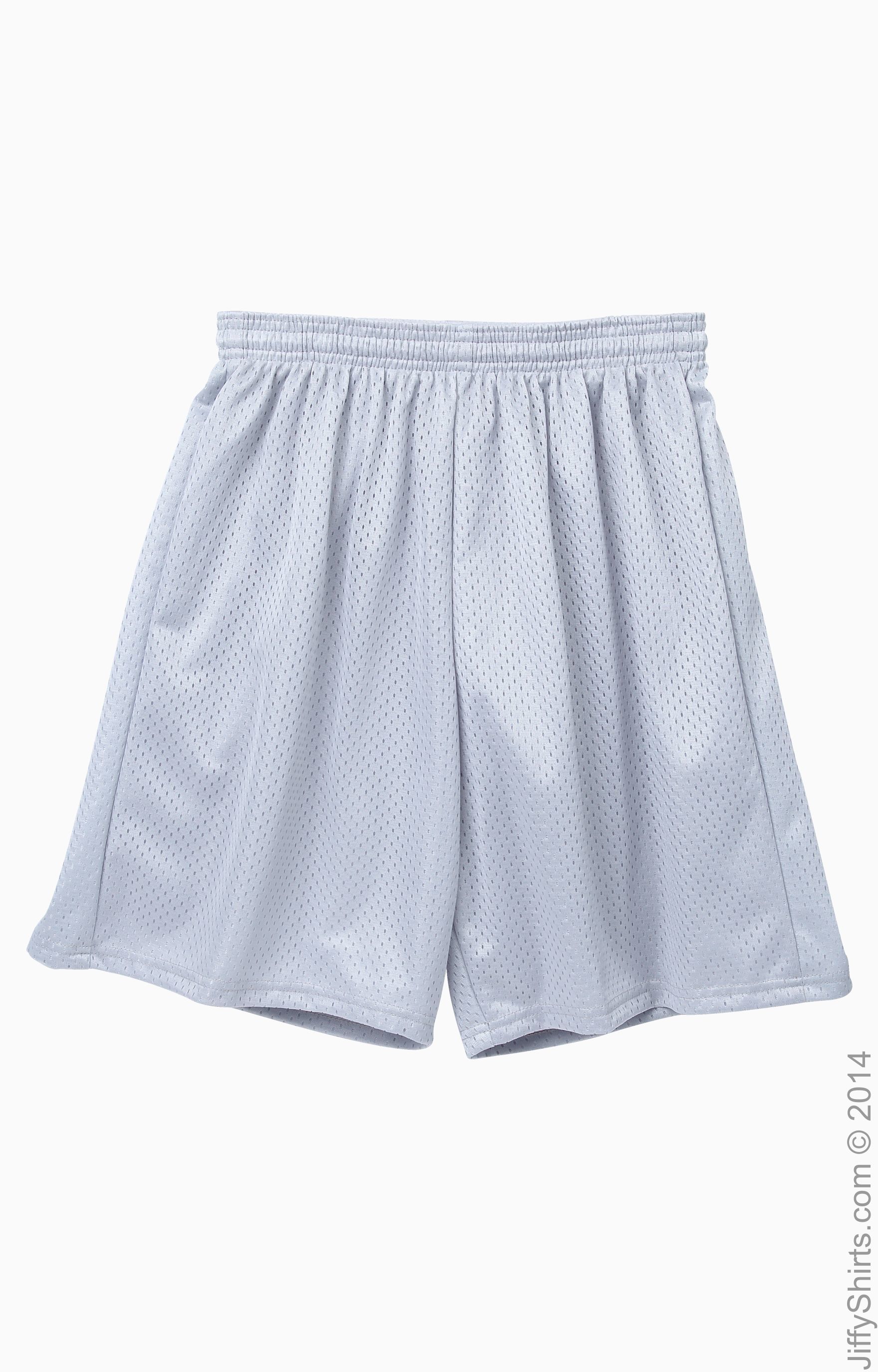 Unisex Seven Inch Inseam Mesh Short - Silver