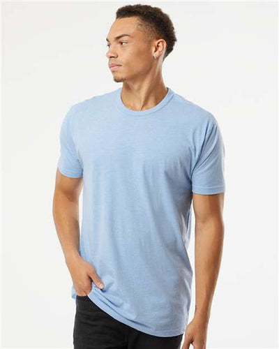 Next Level 6210 Heather Columbia Blue — on model front