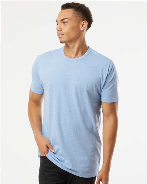 Next Level 6210 Heather Columbia Blue — on model front