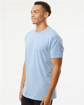Next Level 6210 Heather Columbia Blue — on model side