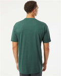 Next Level 6210 Heather Forest Green — on model back