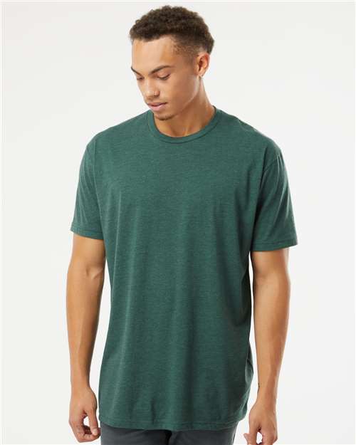 Next Level 6210 Heather Forest Green — on model front