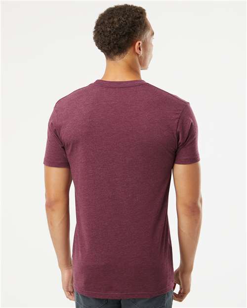 Next Level 6210 Heather Maroon — on model back