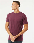Next Level 6210 Heather Maroon — on model front
