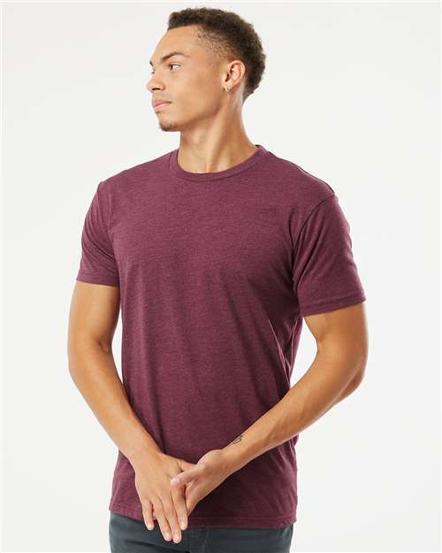 Next Level 6210 Heather Maroon — on model front