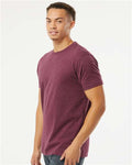 Next Level 6210 Heather Maroon — on model side