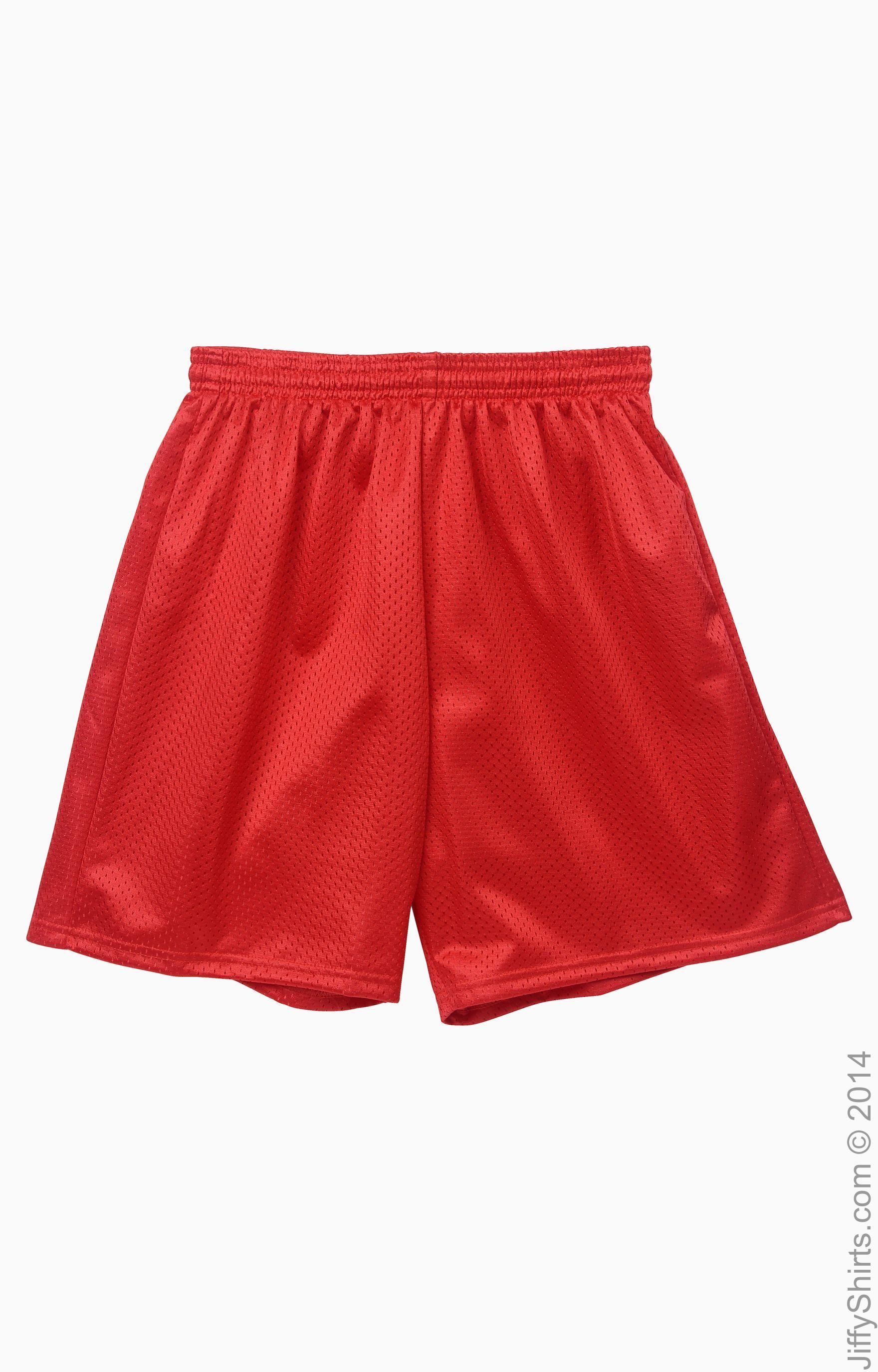 Unisex Nine Inch Inseam Mesh Short - Scarlet