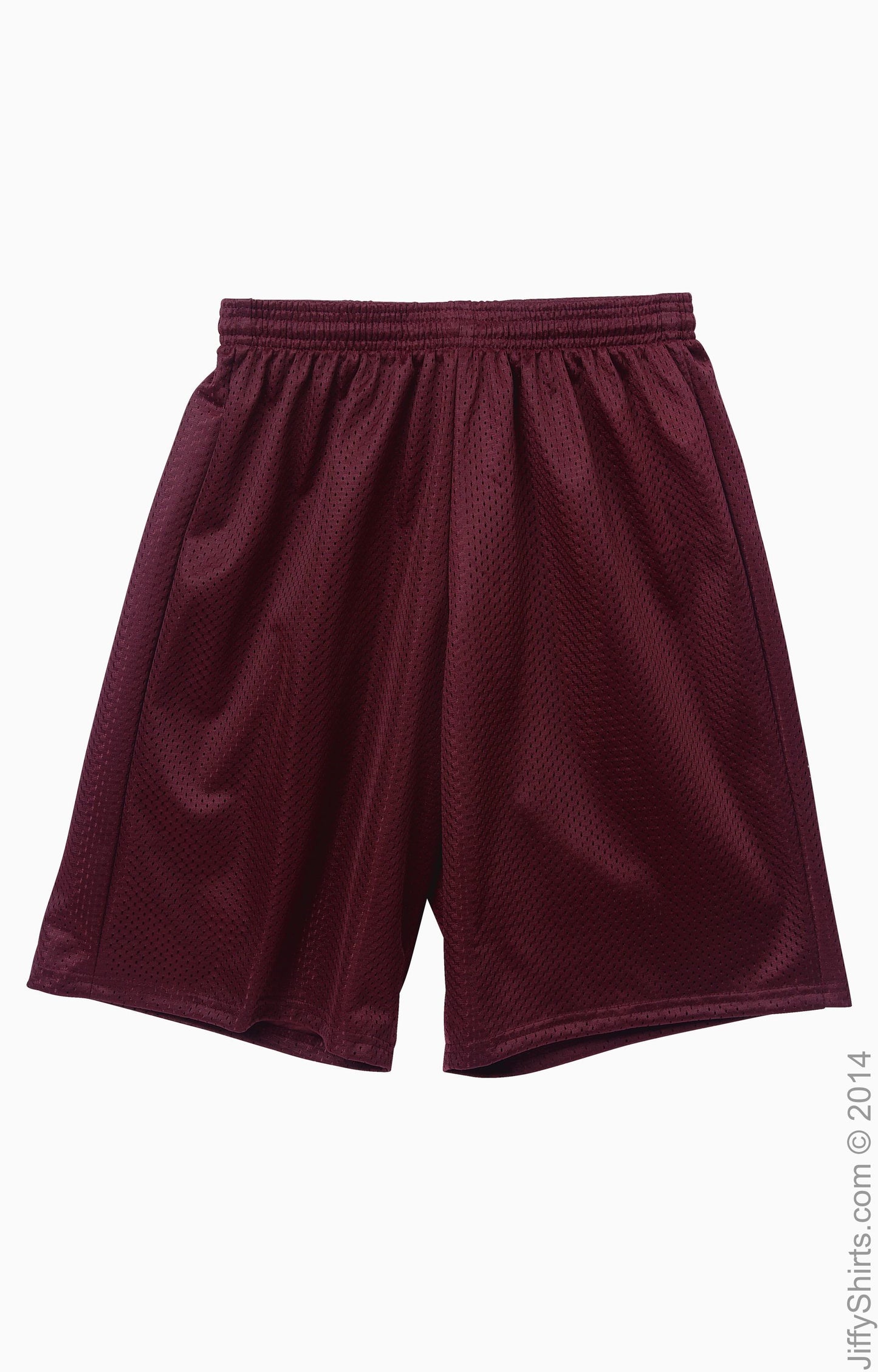 Unisex Nine Inch Inseam Mesh Short - Maroon