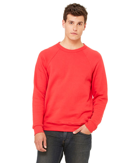 Unisex Sponge Fleece Raglan Sweatshirt - Red