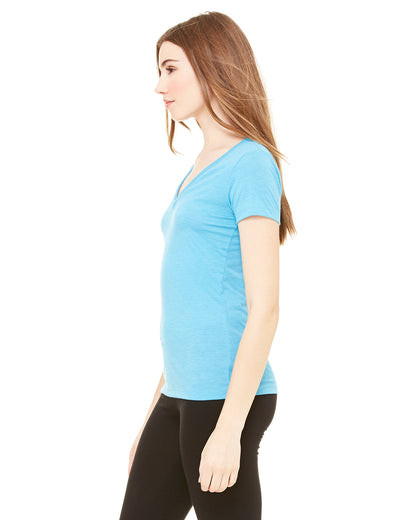Women's Triblend Short-Sleeve Deep V-Neck T-Shirt - Aqua Triblend
