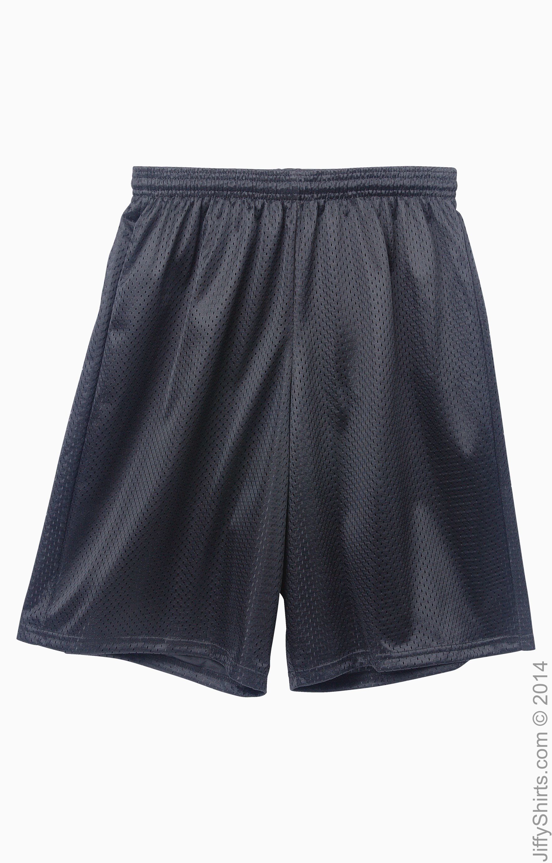 Unisex Nine Inch Inseam Mesh Short - Black