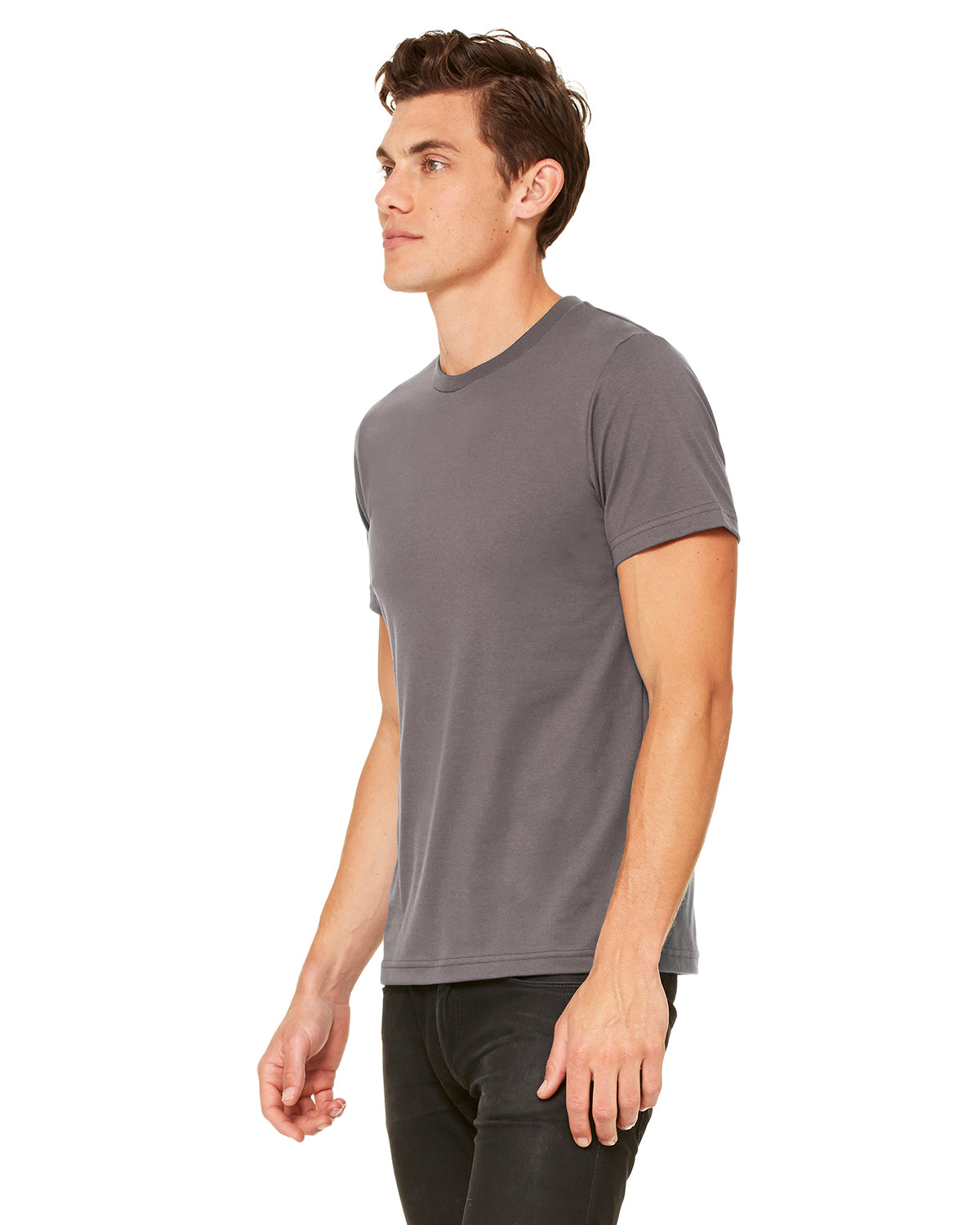 Unisex Poly-Cotton Short-Sleeve T-Shirt - Asphalt