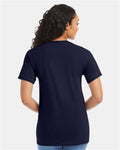 Hanes 5280 Athletic Navy — on model back