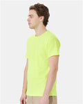 Hanes 5280 Safety Green — on model side