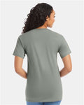 Hanes 5280 Stonewashed Green — on model back