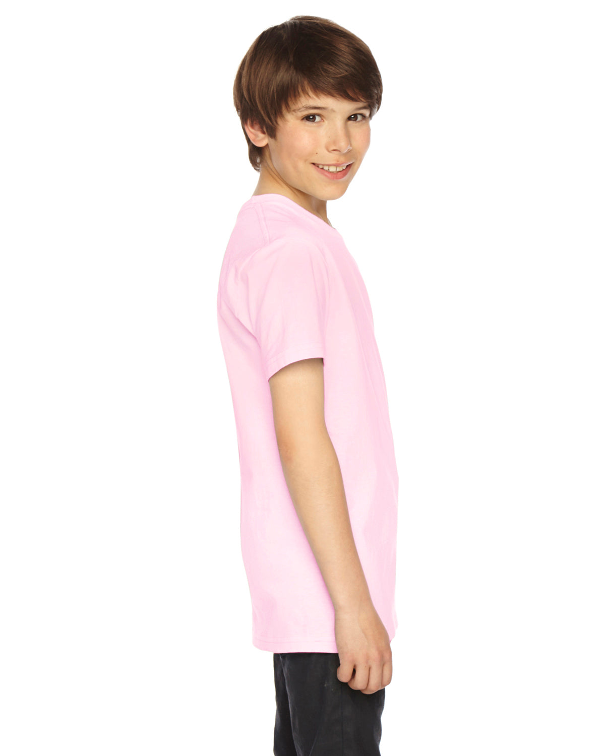 Youth Fine Jersey Short-Sleeve T-Shirt - Light Pink
