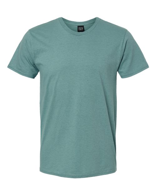 Hanes 4980 Marbled Green Clay — front