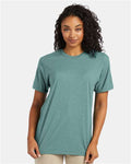 Hanes 4980 Marbled Green Clay — on model front