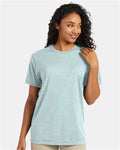 Hanes 4980 Marbled Ice Fall — on model front