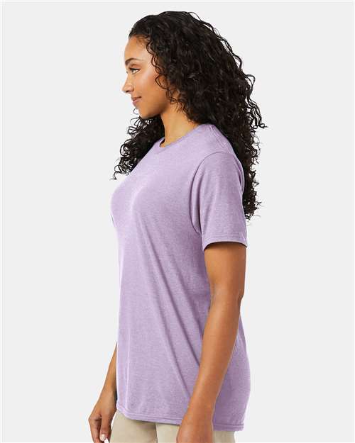 Hanes 4980 Marbled Pale Violet — on model side