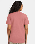Hanes 4980 Mauve Heather — on model back