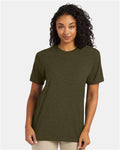 Hanes 4980 Military Green Heather — on model front