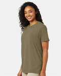 Hanes 4980 Oregano Heather — on model side