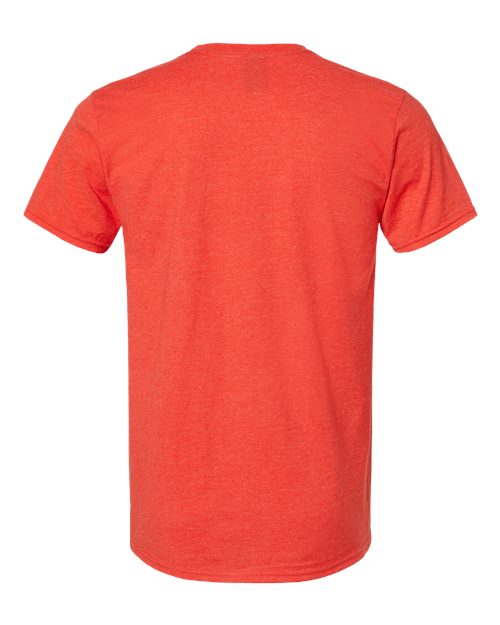 Hanes 4980 Poppy Red Heather — back