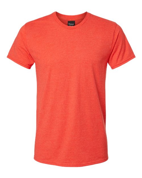 Hanes 4980 Poppy Red Heather — front