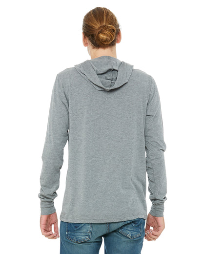 Unisex Jersey Long-Sleeve Hoodie - Gray Triblend