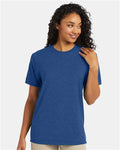 Hanes 4980 Regal Navy Heather — on model front