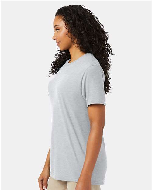 Hanes 4980 Silverstone Heather — on model side